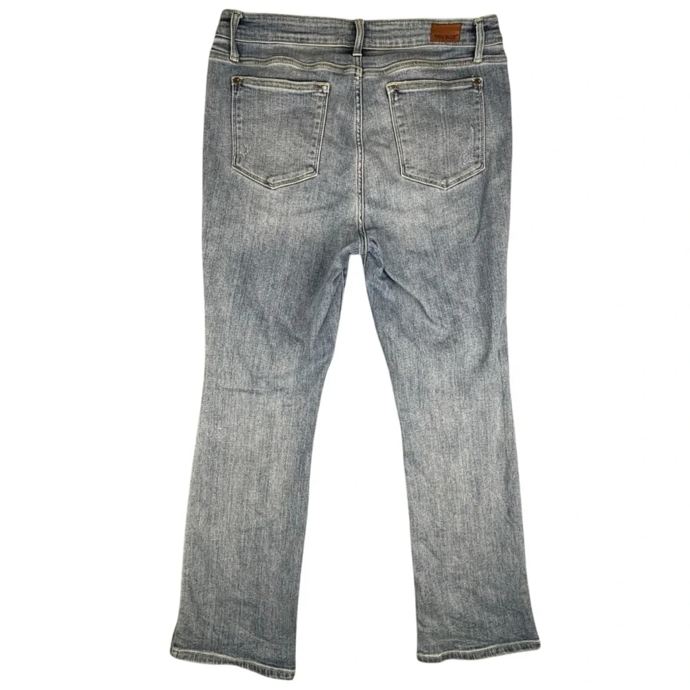 Judy Blue Jeans Womens 15 (36X32 ) Blue Bootcut  Medium Wash Stretch‎ Distressed